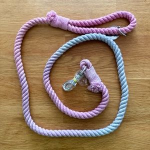 NEW Pink & Grey Rope Leash